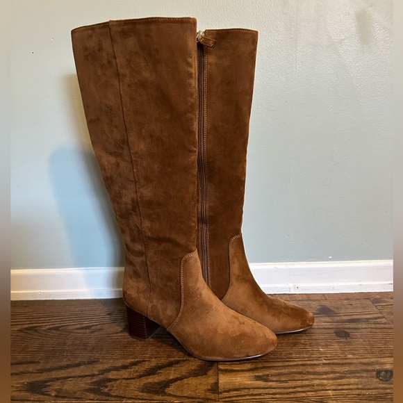 J. Crew Factory Brown Suede Knee-High Boots - Picture 3 of 11